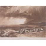 J M W Turner, sepia etching, Solway Moss 5th State,