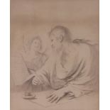 F Bartolozzi, stipple engraving, St. Matthew, published 1770, i 11.5" x 9.5", framed.