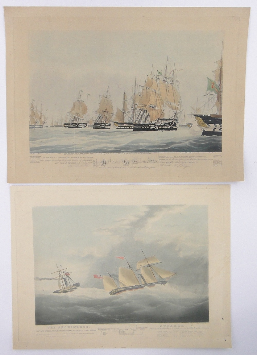 After William Huggins (1820-1884), hand coloured aquatint, South Seas Whale Fishery, - Image 2 of 7