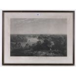 C Heath after T Hofland, engraving, a view from Richmond Hill, published 1823, image size 14" x 21",