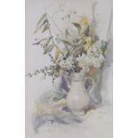 Nancy Jane Burton RSW (1891-1972), watercolour, flowers in a jug, signed, 18.5" x 12", framed.