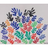 Henri Matisse, lithograph of cutout, Le Gerbe, printed for Verve, Paris 1950s, 13" x 15.5", framed.