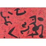 Joan Miro, colour lithograph, homage to Maeght, 1982, issue 250 Derriere le Miroir, 15" x 22",