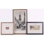 A group of etchings, including works by Huardel Bly, Philip Pimlott, N Sparks and Edward Cherry,