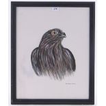 Eugene Watts (an American high security prisoner), watercolour, eagle, signed, 19.5" x 15.5".