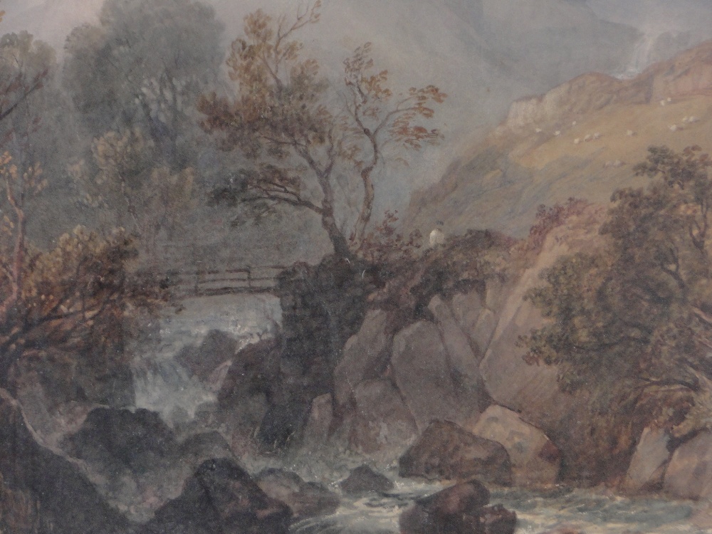 James Baker Pyne (1800-1870), watercolour, Lake District scene, signed, 17.5" x 14", framed. - Image 2 of 4