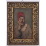 Orientalist School, oil on board, portrait of a continental man, indistinctly signed, 7.