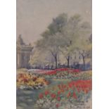 Circle of Mildred Anne Butler, watercolour, In Princes Street Gardens, Edinburgh, unsigned,