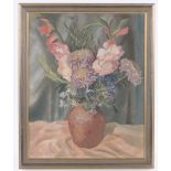 James Edward Bostock (1917-2006), oil on board, still life spring flowers, signed and dated 1949,
