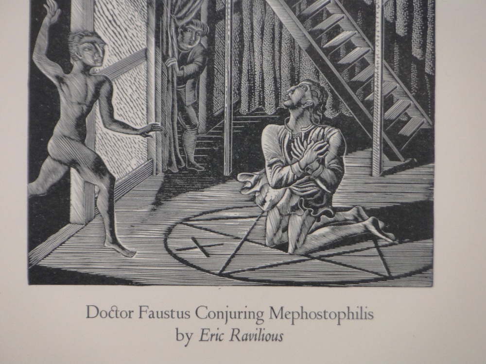 Eric Ravilious, 3 wood engravings, Desert Island, Mephostophilus and Prospectus, 1926, - Image 2 of 4