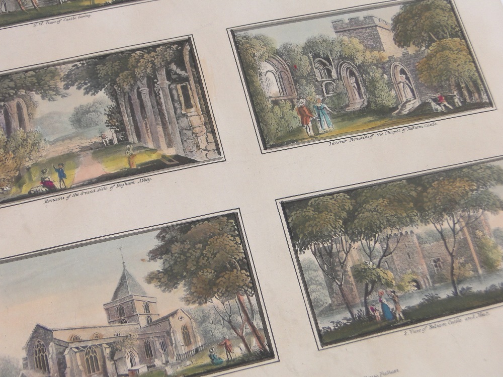 A collection of hand coloured prints relating to Battle, Hastings and other areas in Sussex, - Image 2 of 4