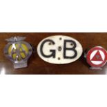 2 vintage AA badges & a Institute of Advanced Motorists car badge