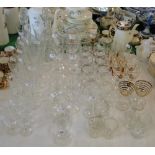 A large quantity of sets of Vintage drinking glasses.