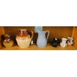 A small Mason's jug and 5 various Victorian jugs, (6).