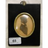 19th century framed miniature silhouette