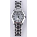 A gent's Emporio Armani stainless steel quartz wristwatch, case width 35mm, boxed with papers,