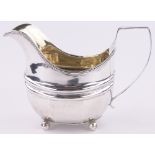 A George III silver cream jug, London 1808, 4.65 oz.