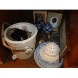 Vintage doll's deckchair, ginger jars, slop bucket, evening purses, etc.