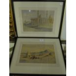 Hamilton Aide, pair of watercolours, North African scenes, signed and dated 1902, 8" x 13", framed.