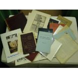 Vintage brochures and books including Brittons History of York Cathedral.