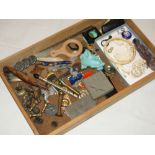 Seals, penknives, miniature ivory items, miniature Cloisonné birds, etc.