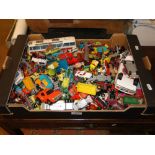 Boxful of toy cars.