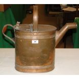 A large Victorian copper hot water can.