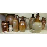 Stoneware jugs and jars, etc.