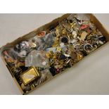 A collection of cufflinks, various beads, buttons, etc.