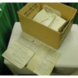 A box of vellum deeds, etc.