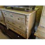 A continental pine 3-drawer chest.