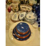 Faience vase, Victorian tureen and various dinnerware.