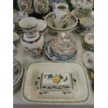 Portmeirion butter dish, fruit bowl, etc., and other china.