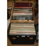 2 Boxes of various LP records.