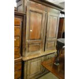 A 19th century French oak 4-door cabinet.