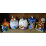 5 Large Disney design cookie jars.