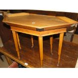 An Arts & Crafts design oak occasional table with lozenge shaped top inscribed "Aynhoe,