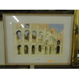 David Arbus (born 1941), watercolour, The Colosseum, Rome, signed and dated 1996, framed.