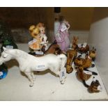 Hummel figures and other ornaments.