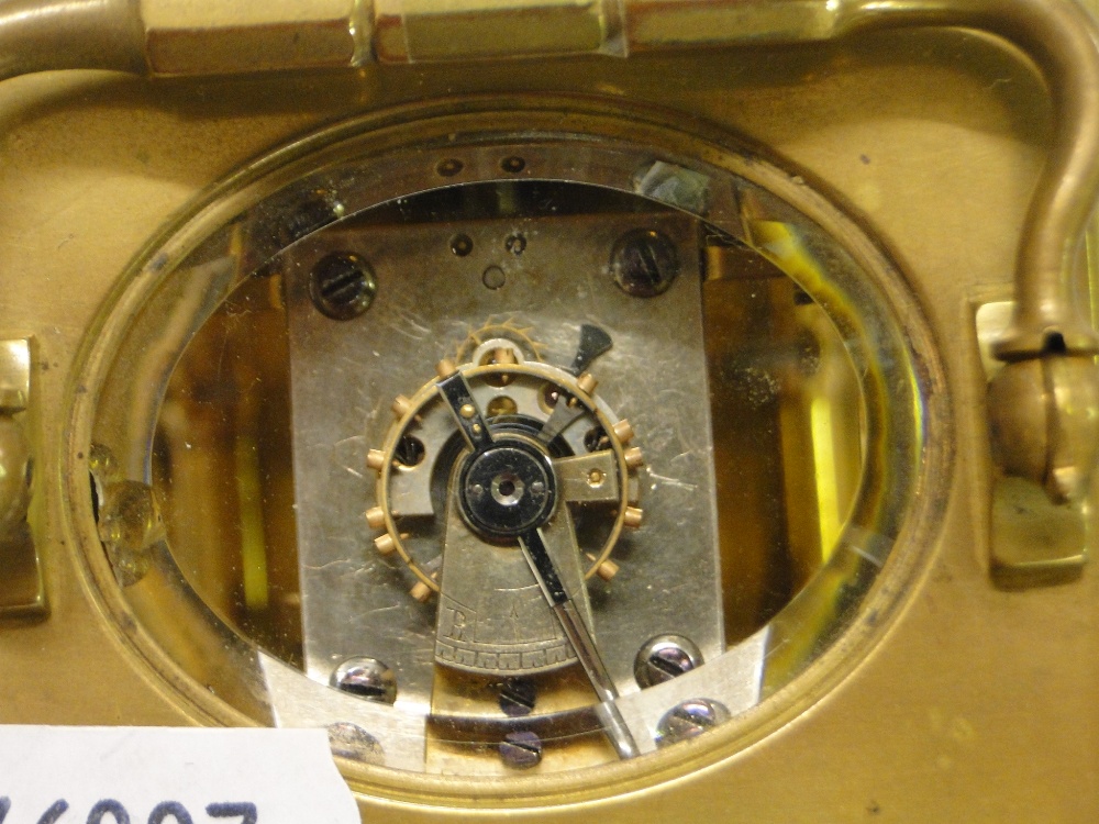 A brass carriage clock. - Image 2 of 2