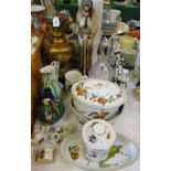 Wedgwood figures, claret jug, studio figure, Evesham tableware, etc.