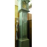 An Antique painted pine cased Swedish long cased clock.