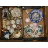 2 Boxes of decorative china.