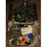 Action Man figure, motorbike and accessories.