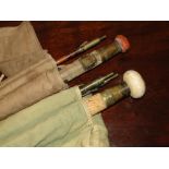 A Hardy's Vintage 3-piece fishing rod and another.