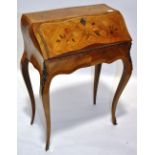 A French Kingwood and marquetry inlaid bonheur-du-jour,