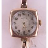 A lady's Vintage Rolex wristwatch, circa 1932, 9ct gold case and strap with 15 jewel movement,