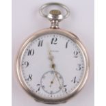 A Zenith silver cased topwind pocket watch, Grand Prix Paris 1900 dust cover, 15 jewel movement,