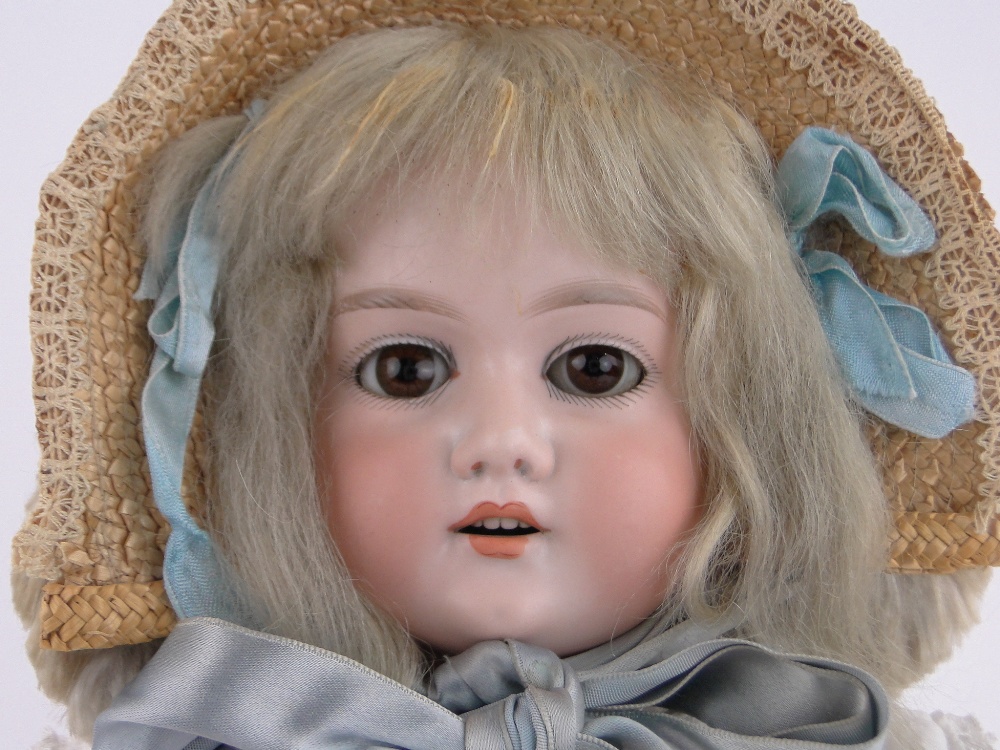 A 19th century Armand Marseille porcelain headed girl doll, with closing eyes and open mouth, - Image 2 of 3