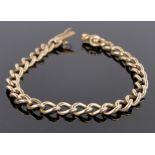 An 18ct gold solid curb-link bracelet, 26.4g.